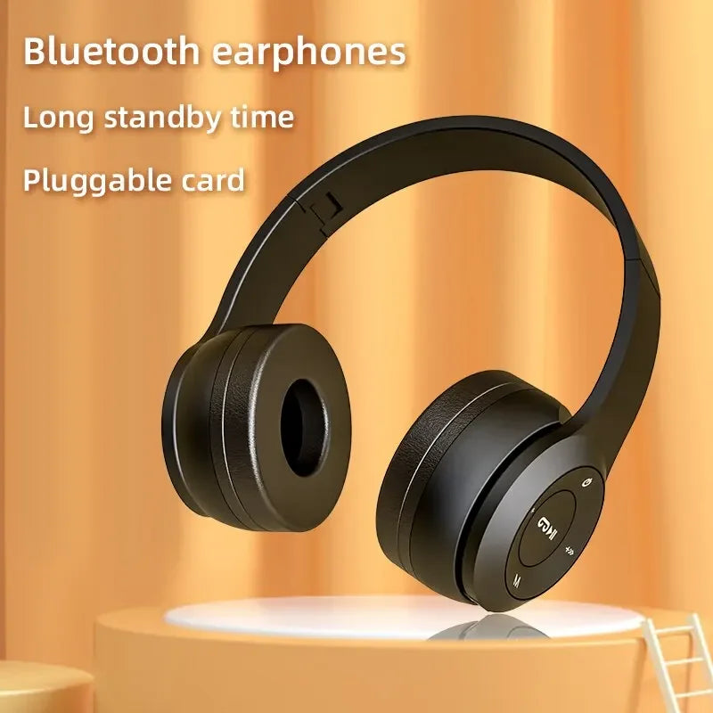 P47 Bluetooth 5.0 Headset – Foldable, Noise-Cancelling, Perfect for Sports & Music